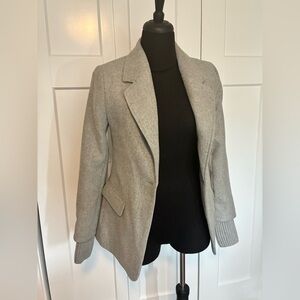 Free Assembly XS Heather Gray Blazer Sweater Cuff Jacket NWT